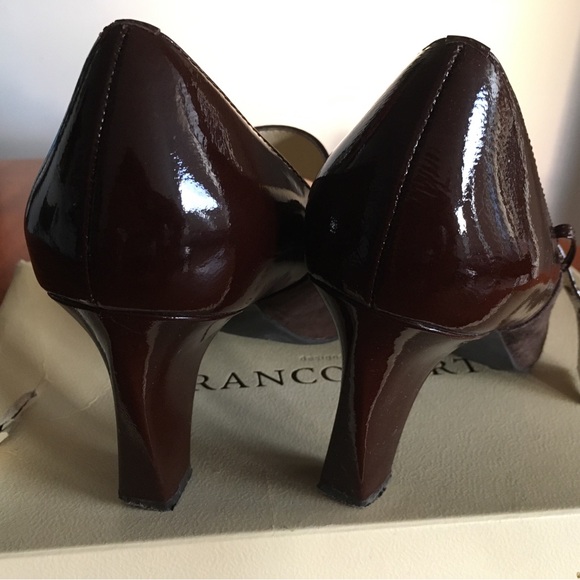 Gorgeous brown patent leather/suede heels, Franco Sarto, 3.25” heel, sz 8 - Picture 8 of 10